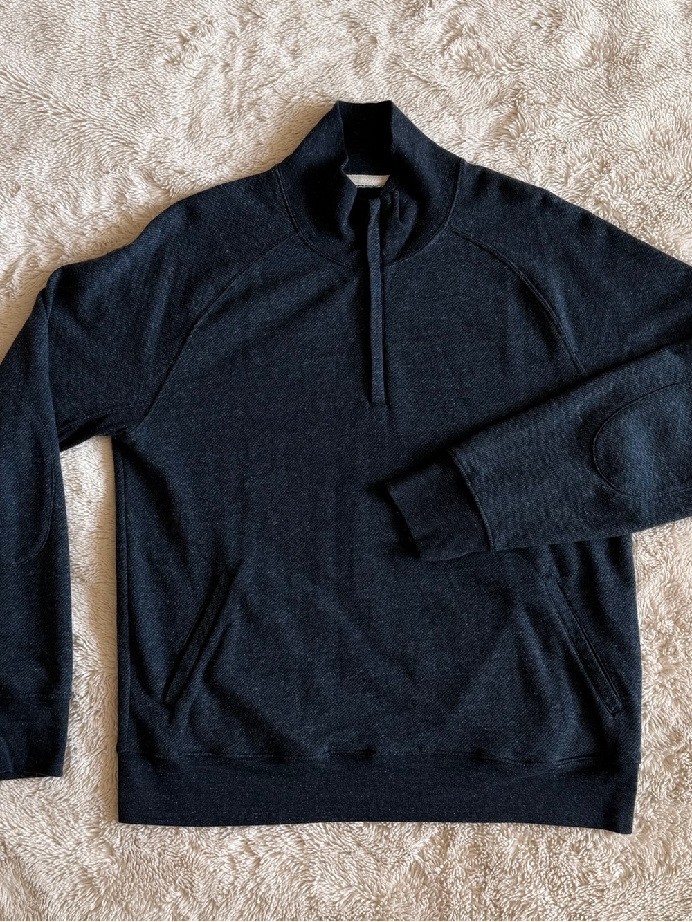 Men's Half-Zip Knit Sweater - Blue